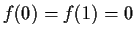 $f(0)=f(1)=0$