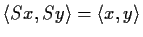 $\langle Sx, Sy \rangle = \langle x, y \rangle $