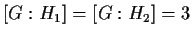 $[G:H_1]=[G:H_2]=3$