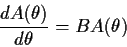 \begin{displaymath}\frac{dA(\theta)}{d\theta}=BA(\theta) \end{displaymath}